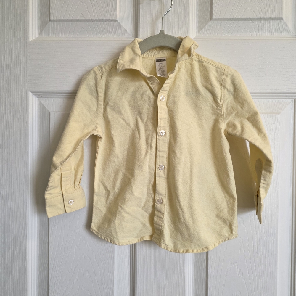 George Pale Yellow Button-Down Shirt for Kids